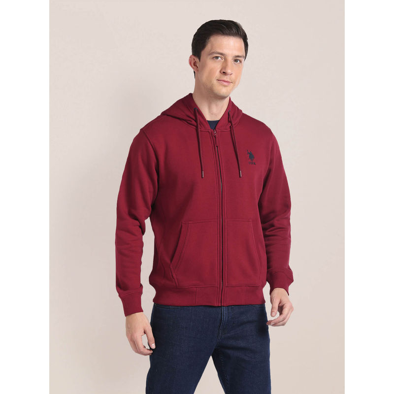 U.S. POLO ASSN. Solid Hooded Sweatshirt (2XL)