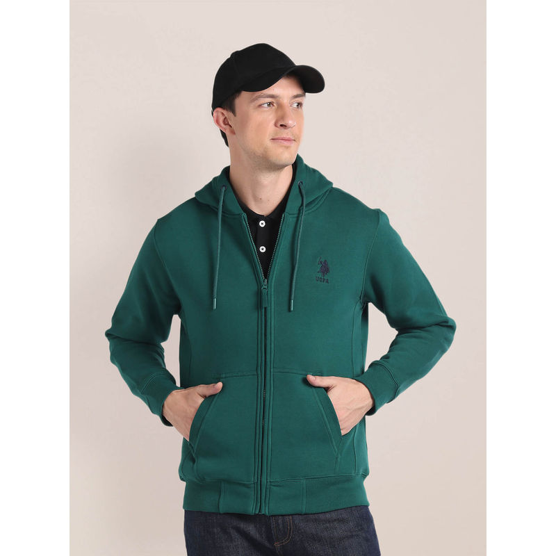 U.S. POLO ASSN. Solid Hooded Sweatshirt (L)