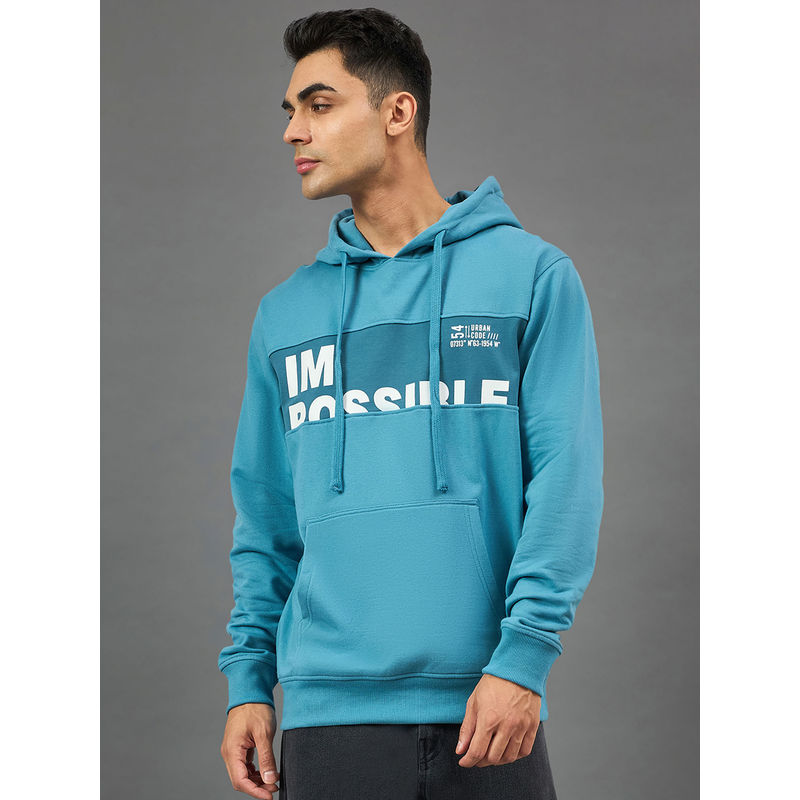 Club York Light Blue Printed Hoodie (3XL)