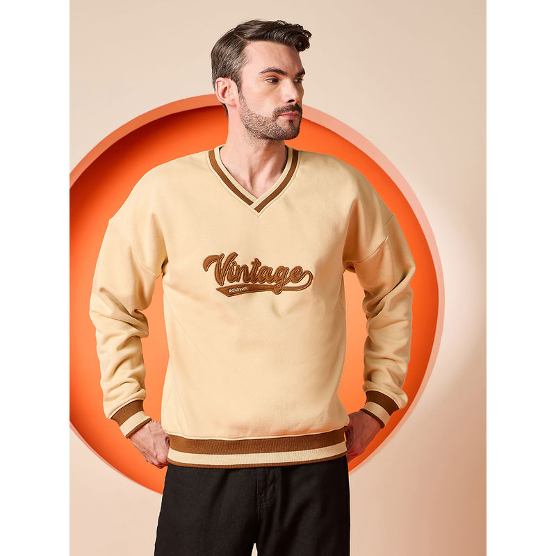 Club York Beige Embroidery Sweatshirt (M)