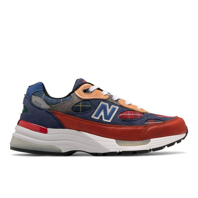 New Balance Men Orange & Navy 992 Sneakers (UK 8)