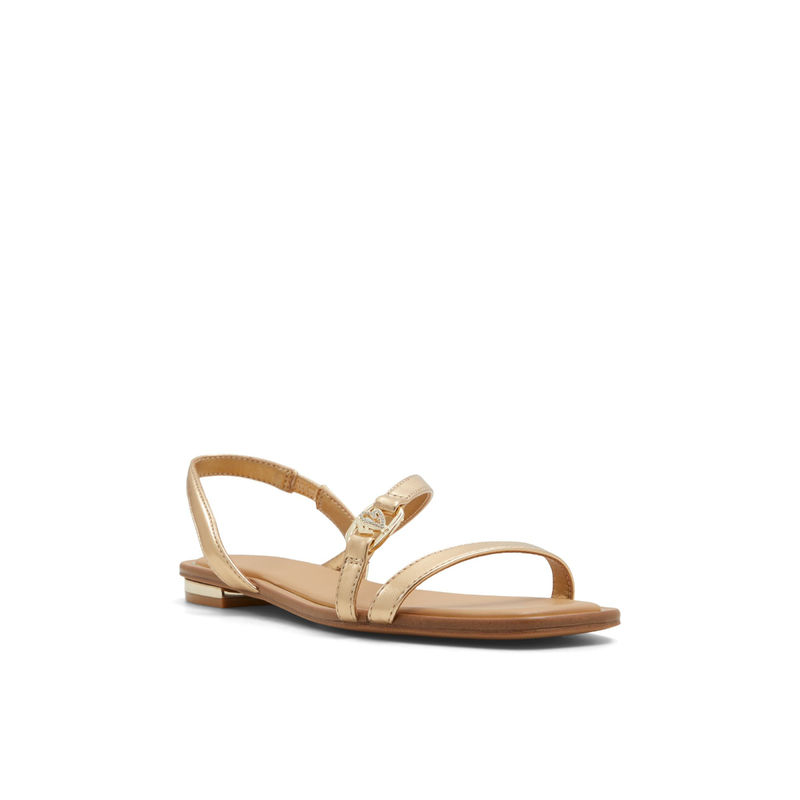 Aldo Women Gold Flat Sandals (UK 5)