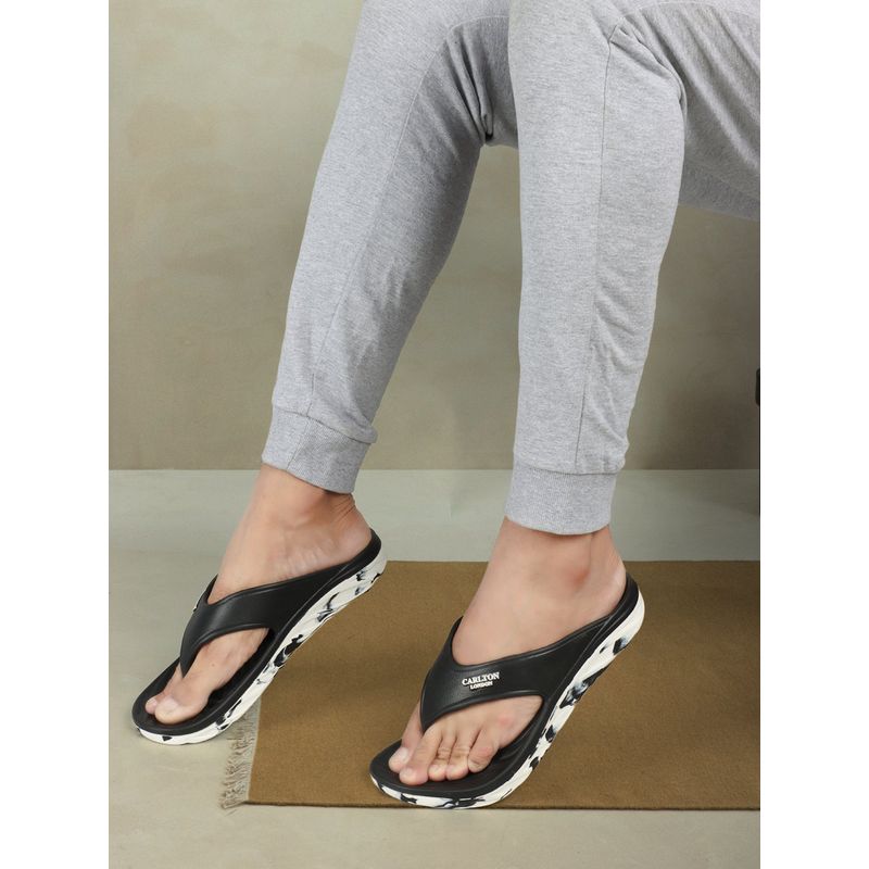 Carlton London White Slip On Men Solid Flip Flops (EURO 43)