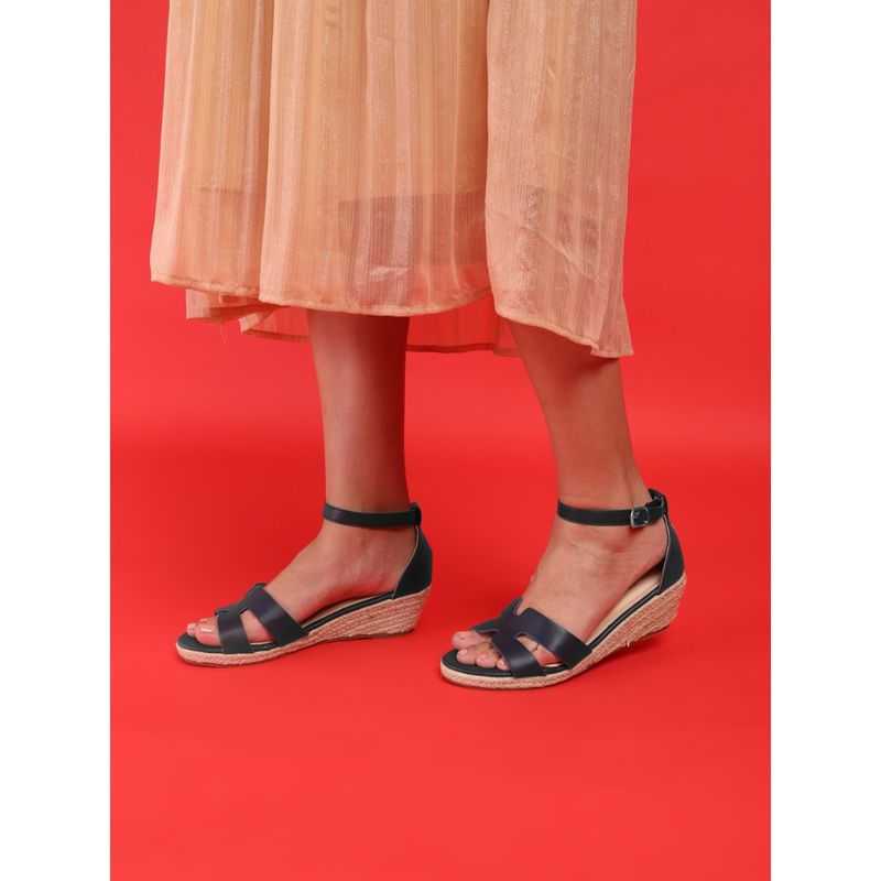 Truffle Collection Blue Solid Wedges (UK 4)