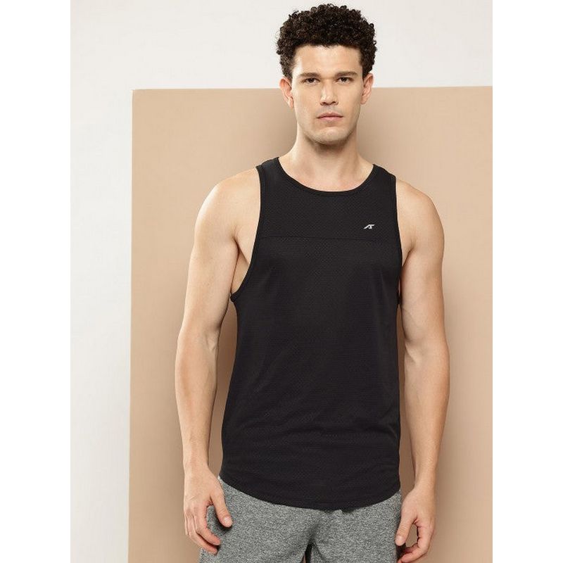 Alcis Men Black Sleeveless Sports Tank Top (L)