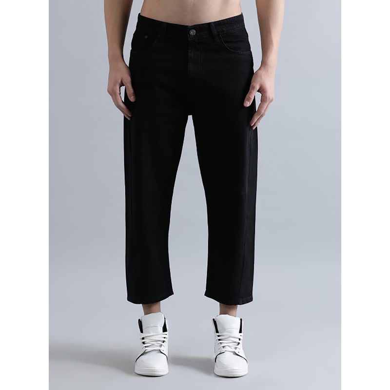 Bene Kleed Men Pure Cotton Printed Cropped Relaxed Fit Jeans (34)