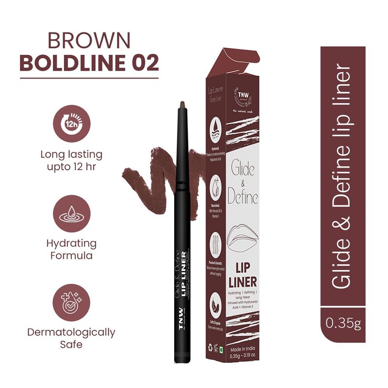 TNW The Natural Wash Glide & Shine Lip Liner - Brown Boldline 02
