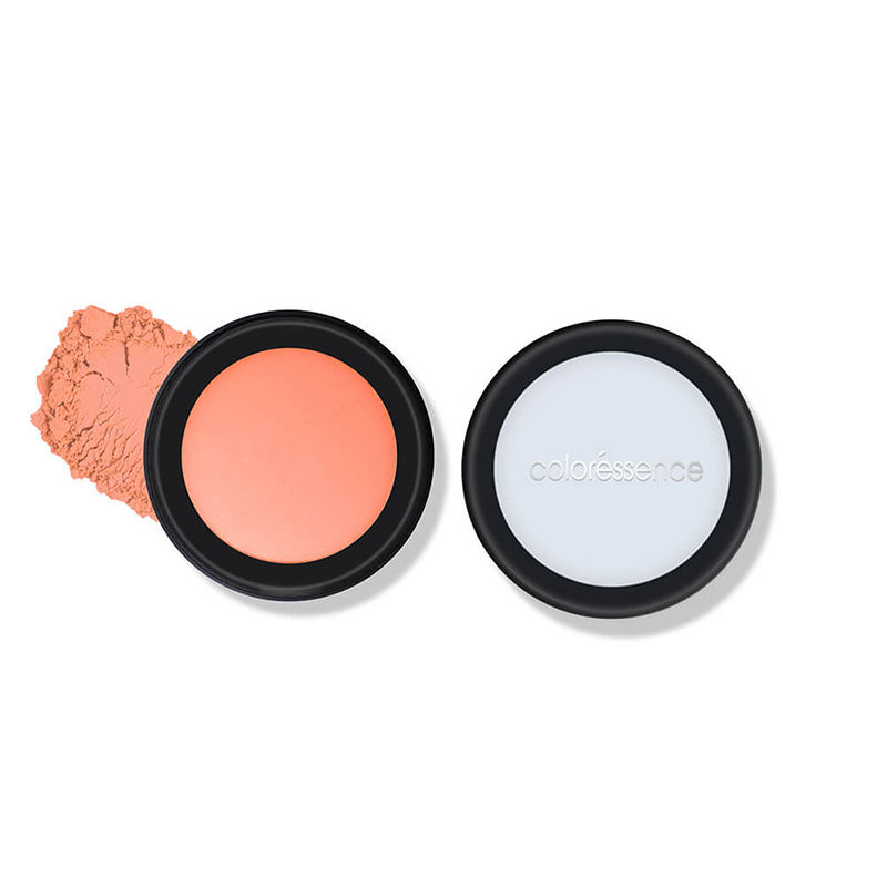 Coloressence Satin Smooth Face Blusher Longlasting Light Matte Finish Highlighter - Amber Peach