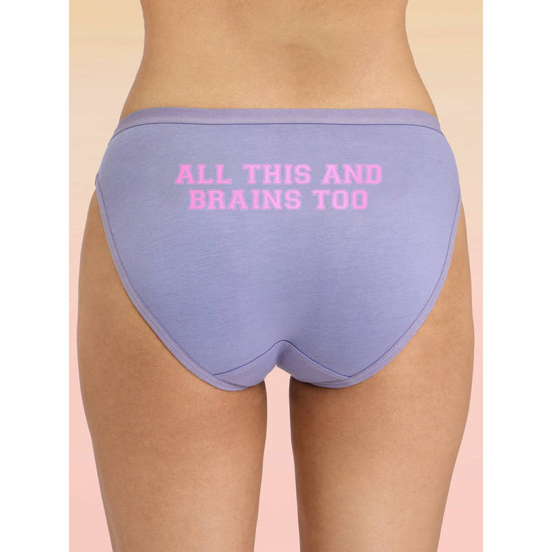 C.O.A.T Bikini Panty Pack of 1-All Brains Grey LMP1002 (L)