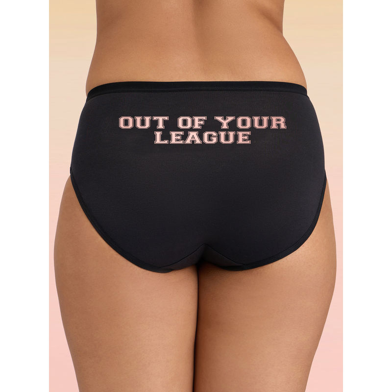 C.O.A.T Hipster-Panty Pack of 1-All Brains Black LMP1015 (L)