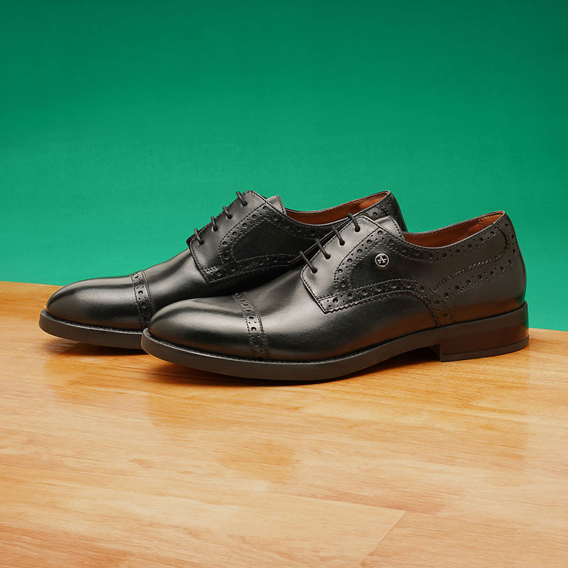 Arrow Men Lynx Black Formal Lace Up Shoes (UK 10)