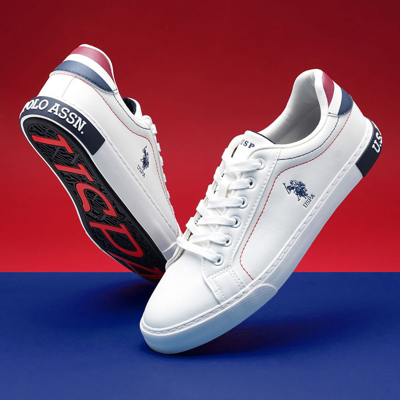 U.S. POLO ASSN. Men Rojas 2.0 White Sneaker (UK 7)