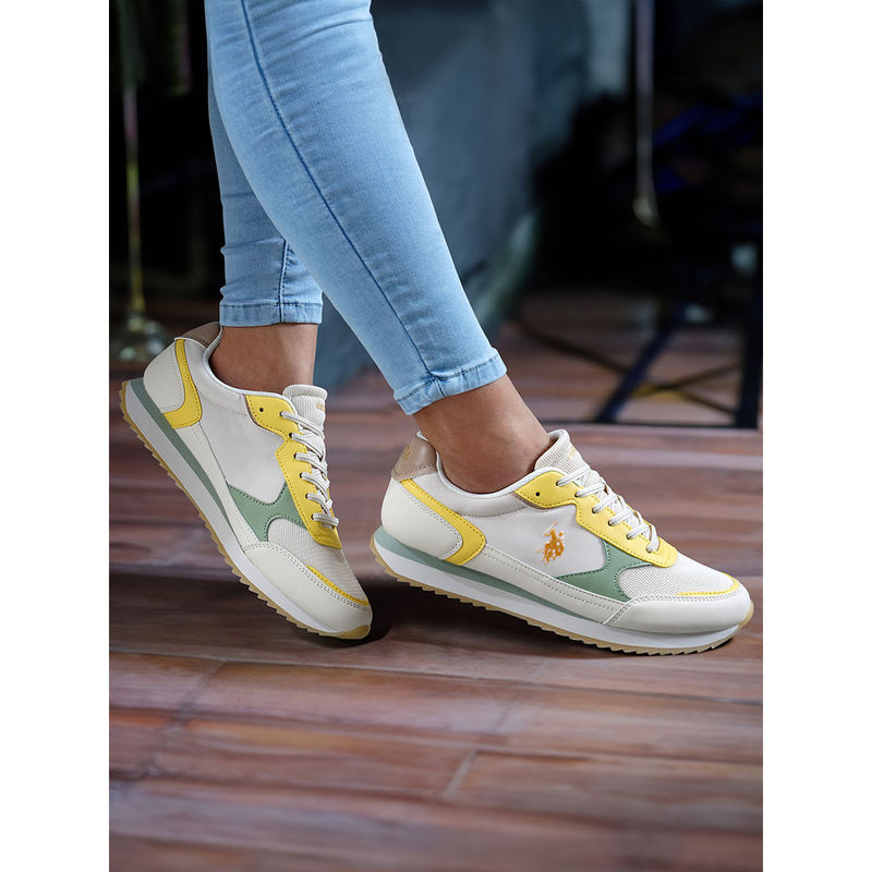 U.S. POLO ASSN. Women Alora Yellow Sneakers (UK 7)