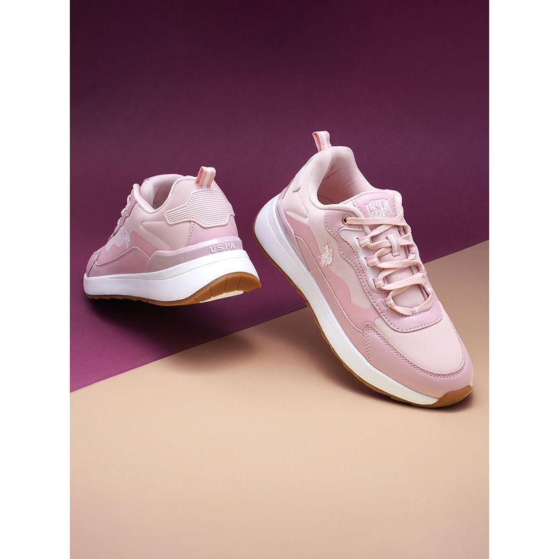 U.S. POLO ASSN. Women Cassey Light Pink Sneakers (UK 6)