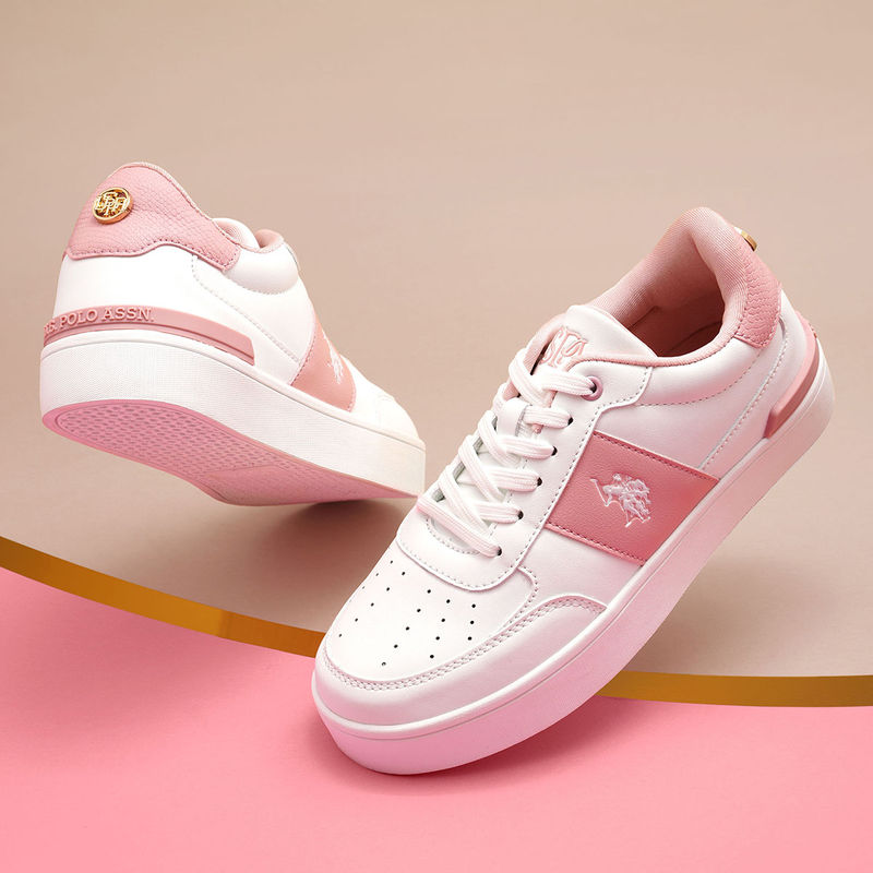 U.S. POLO ASSN. Women Uno Pink Sneakers (UK 3)