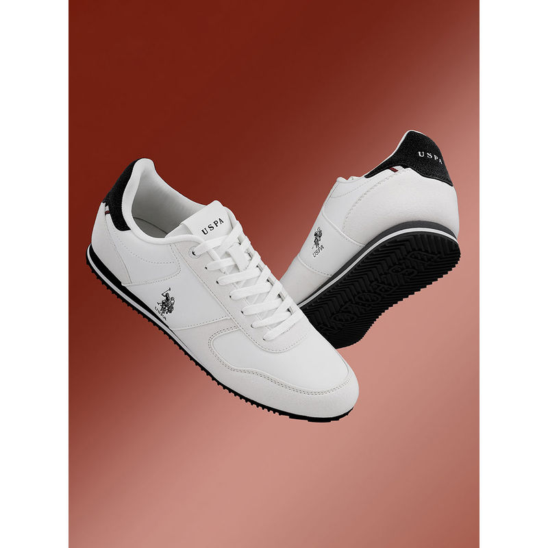 U.S. POLO ASSN. Men SORRENTO White Sneaker (UK 9)