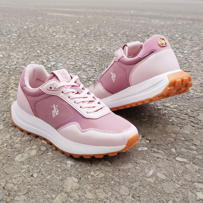 U.S. POLO ASSN. Women DAMARIS Lt. Pink Sneakers (UK 5)