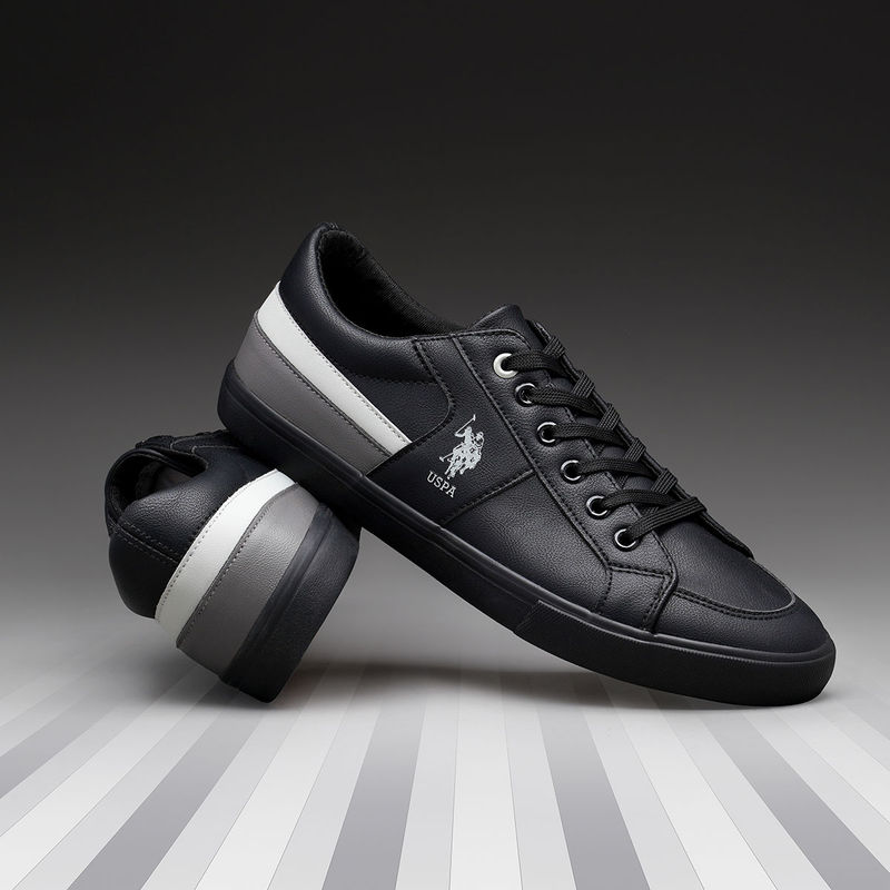 U.S. POLO ASSN. Men Clarkin 3.0 Black Sneakers (UK 9)