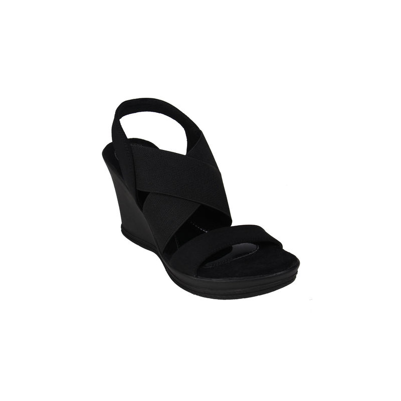 CATWALK Black Solid Sandals - UK 5