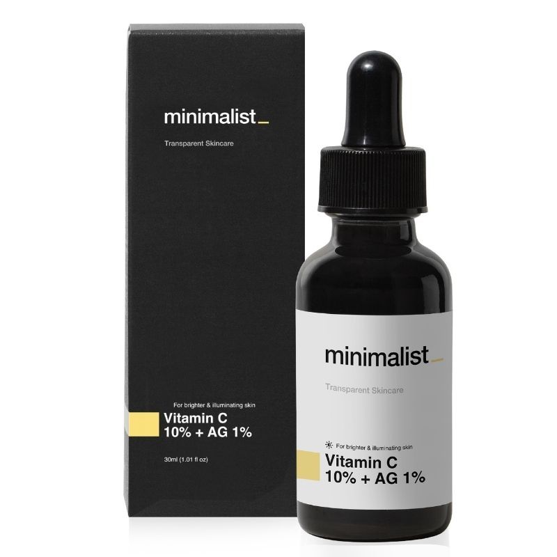 Minimalist 10 Vitamin C Face Serum for Brighter Glowing Skin with Pure