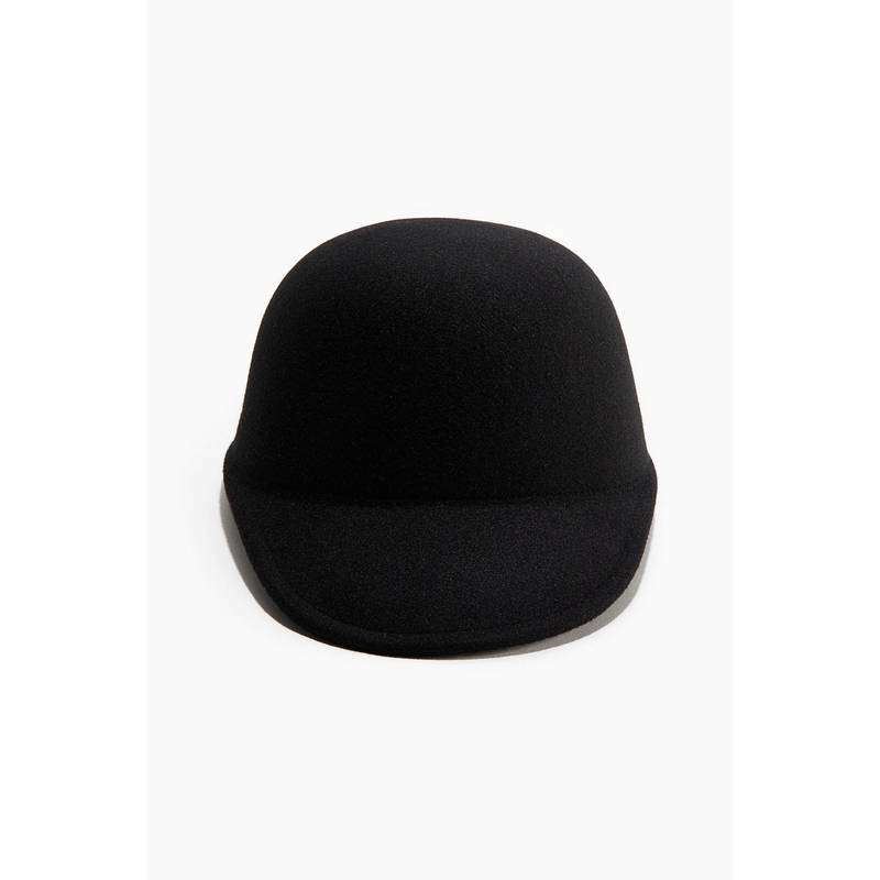 H&M Women Black Felted Cap (M/L)