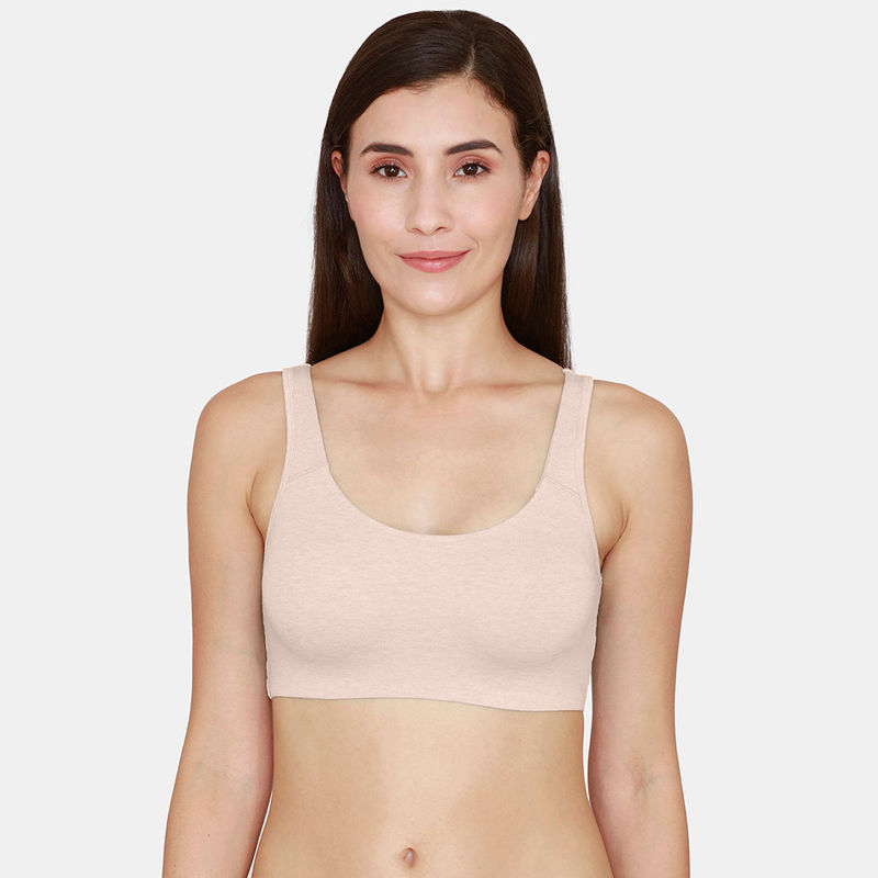 Coucou by Zivame Essentials Double Layered Non Wired 3-4th Coverage Slip On Bra - Pink Lady (XS)