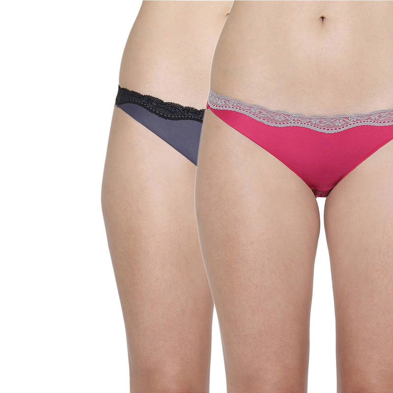 Triumph Stretti 124 Tanga Independent Everyday Lace Brief - Pack Of 2 - Multi-Colour (S)