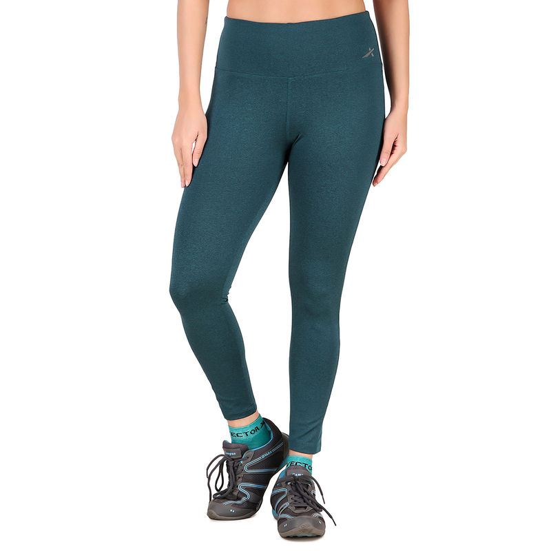 Vector X Green Full Length Girls Tight For Gym Workout (S)
