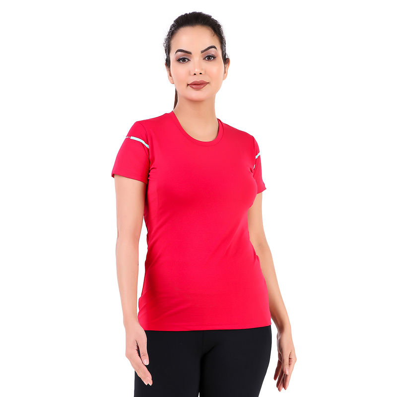 Vector X Raspberry Printed Regular Fit Round Neck Half Sleeve Sports T-Shirt (XL)