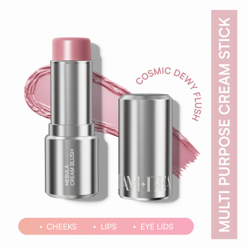 Dream Beauty Nebula Cream Blush for Cheeks, Lips and Eyes - Lagoon Pink