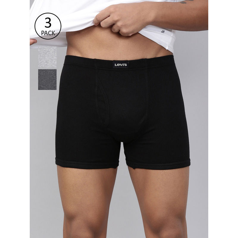 Levi's Style# 010 Cmf Boxer Brief for Men with Comfort & Smart Skin Technology (Set of 3) (S)