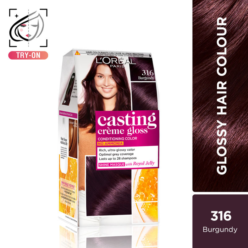 L'Oreal Paris Casting Creme Gloss Hair Color - 316 Burgundy: Buy L'Oreal  Paris Casting Creme Gloss Hair Color - 316 Burgundy Online at Best Price in  India | Nykaa