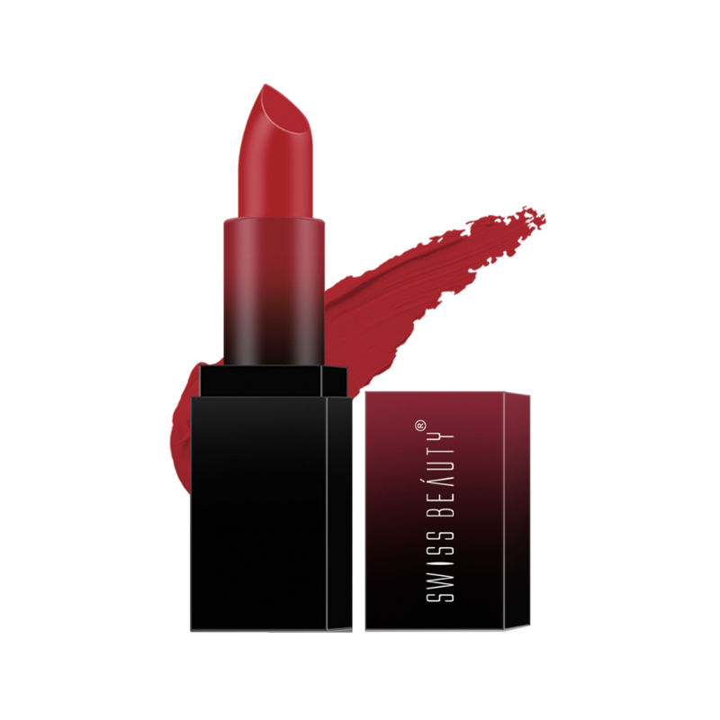 Swiss Beauty HD Matte Lipstick - 01 Siren In Scarlet