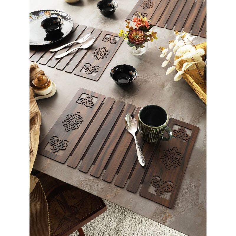 Buy Eyda Set of 6 Foldable MDF Table Mats Online