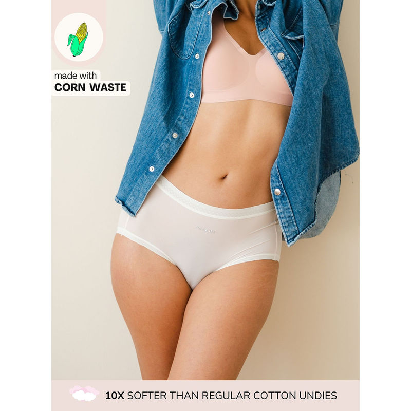 INTIMATE QUEEN Corn Bae Cloud-Soft Lacy Boyshorts Rash-Free Soothes Skin Feels Like a Hug in Pink color (L)