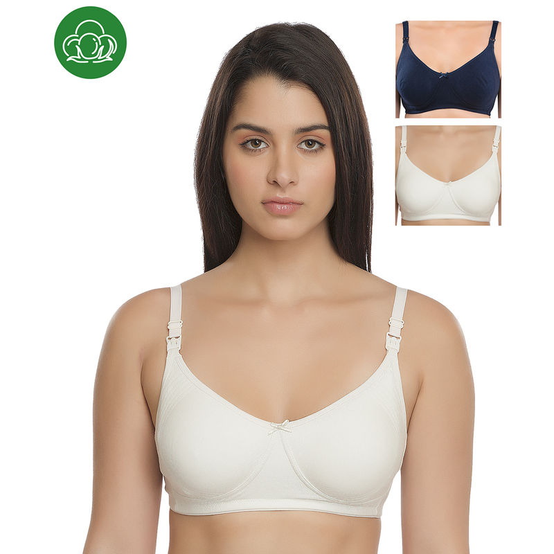 Inner Sense Women's Full Cup Nursing Bra Pack of 3 - Multi-Color (34B)