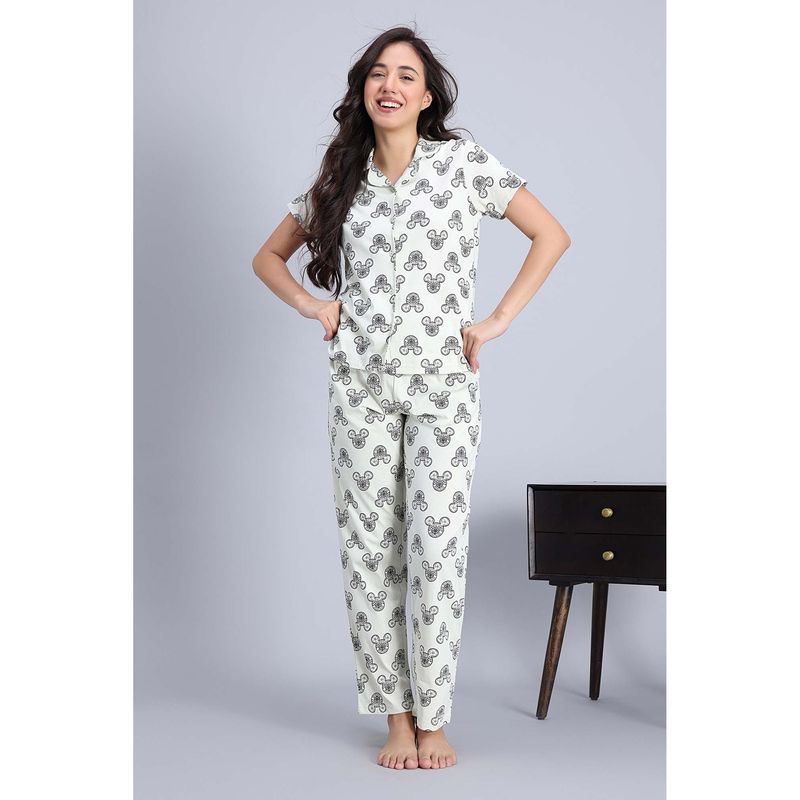 Zivame Knit Cotton Nightsuit - Almost (XS)