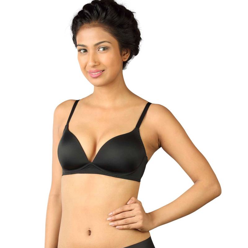 Triumph T-Shirt Bra 77 Invisible Padded Wireless Multi-purpose Everyday Bra - Black (36C)