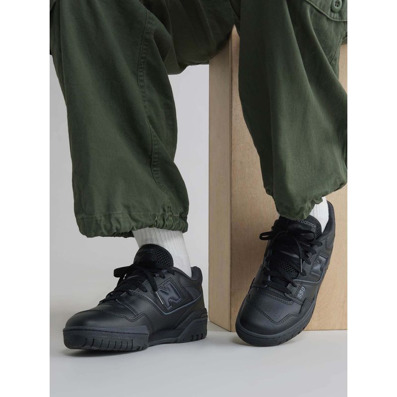 New Balance Men Black 550 Sneakers (UK 3.5)