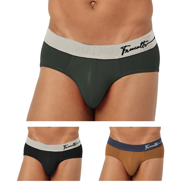 FREECULTR Mens Underwear Anti Chaffing Sweat-Proof Micromodal Briefs (Pack of 3) (S)