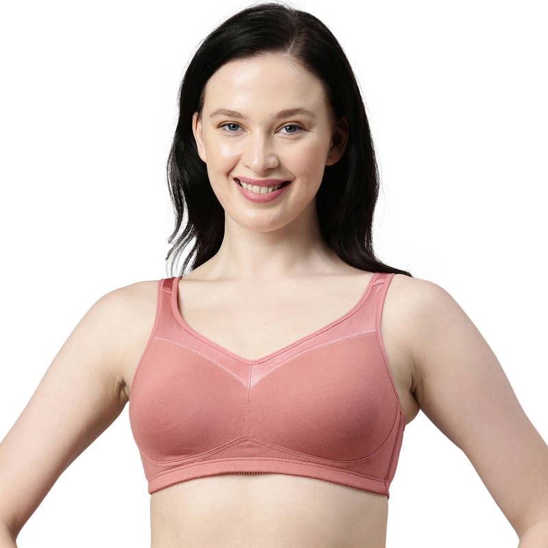 Enamor Full Support Super Lift Non Padded Wirefree Full Coverage Cotton Minimizer Bra A112 (38D)