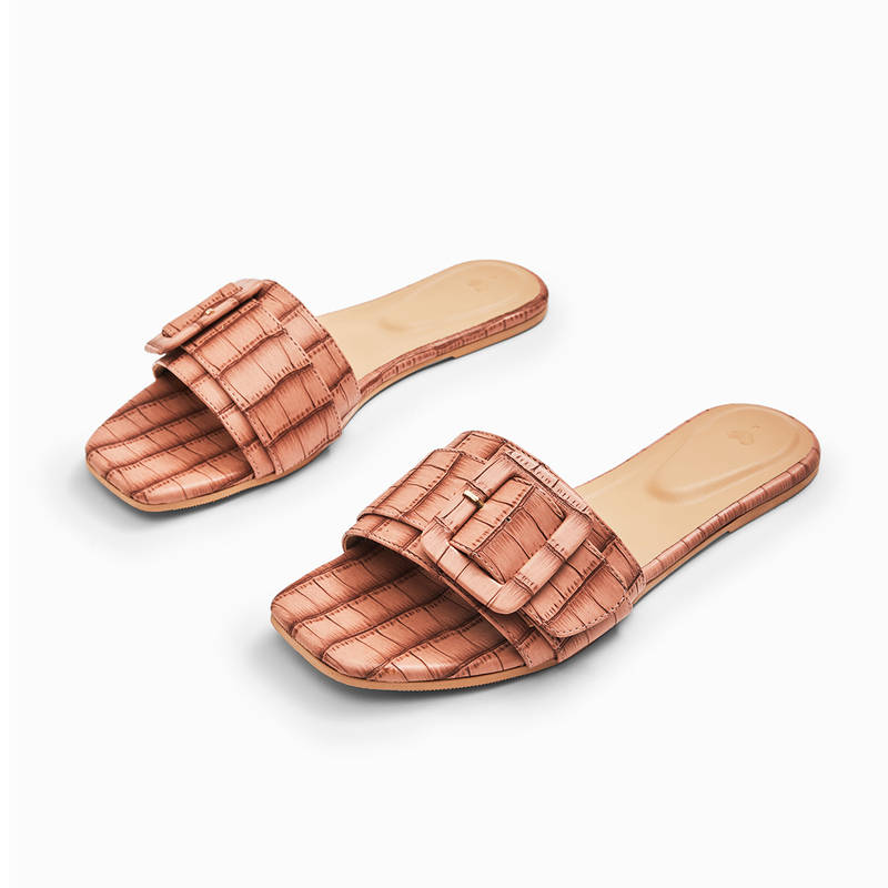 The Label Life Blush Textured Buckle Flats (EURO 36)