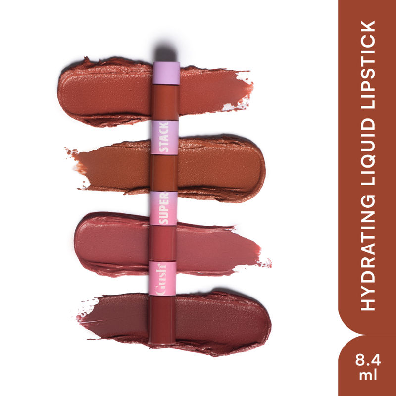 Gush Beauty Super Stack 4 In 1 Stackable Liquid Lipstick - Nuditude
