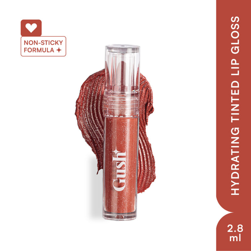 Gush Beauty Glaze Lip Oil Gloss High Shine - Honey Drip