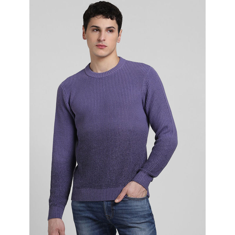 Jack & Jones Men Ombre Purple Sweater (S)