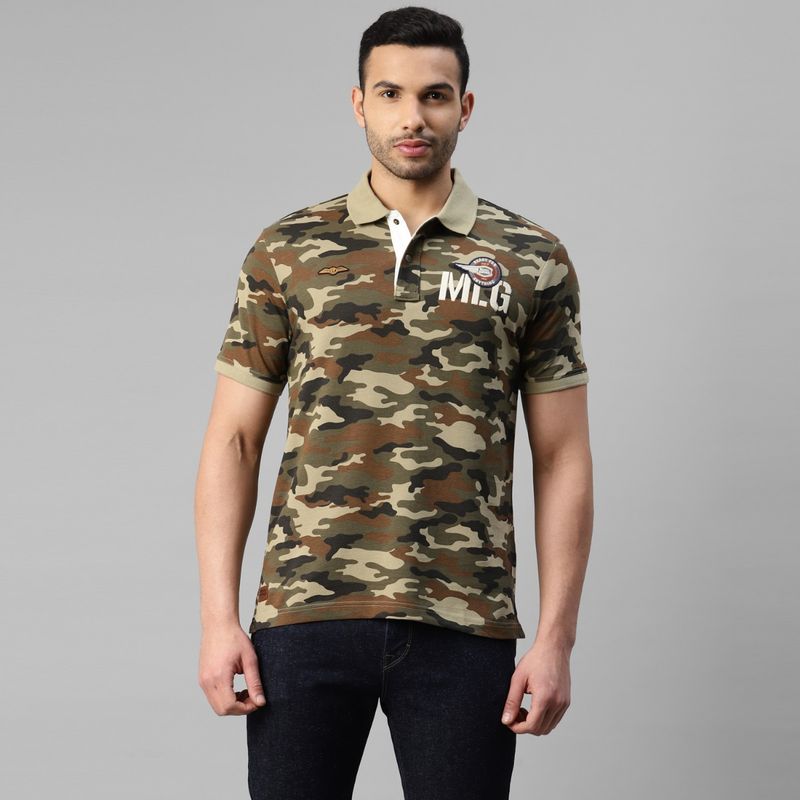 Royal Enfield Camo MLG Polo T-Shirt (S)