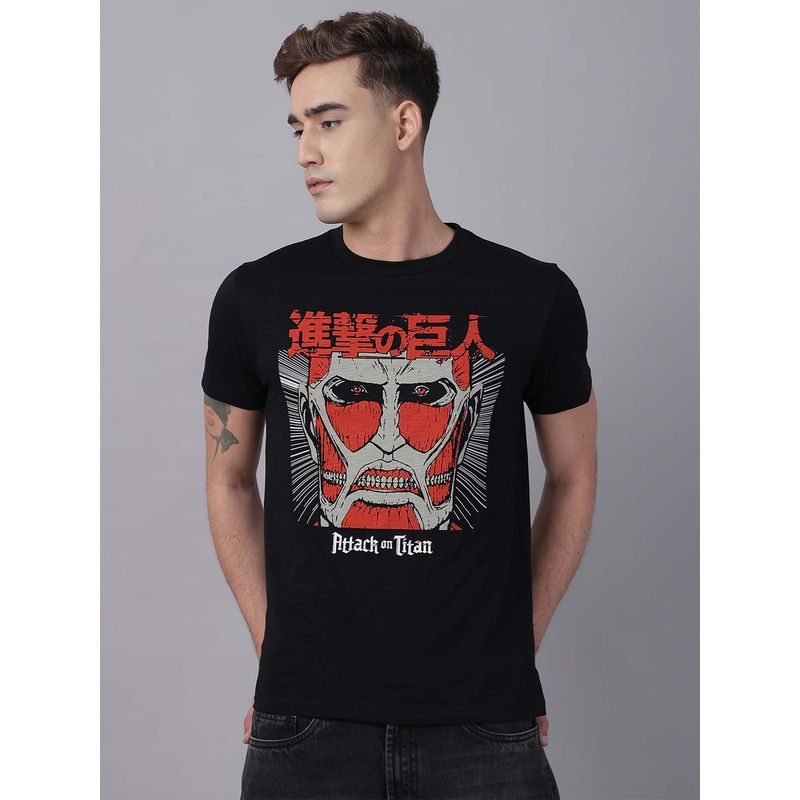Free Authority Official Colossal Titan Attack On Titan Printed Regular Fit Tshirt for Men (S)