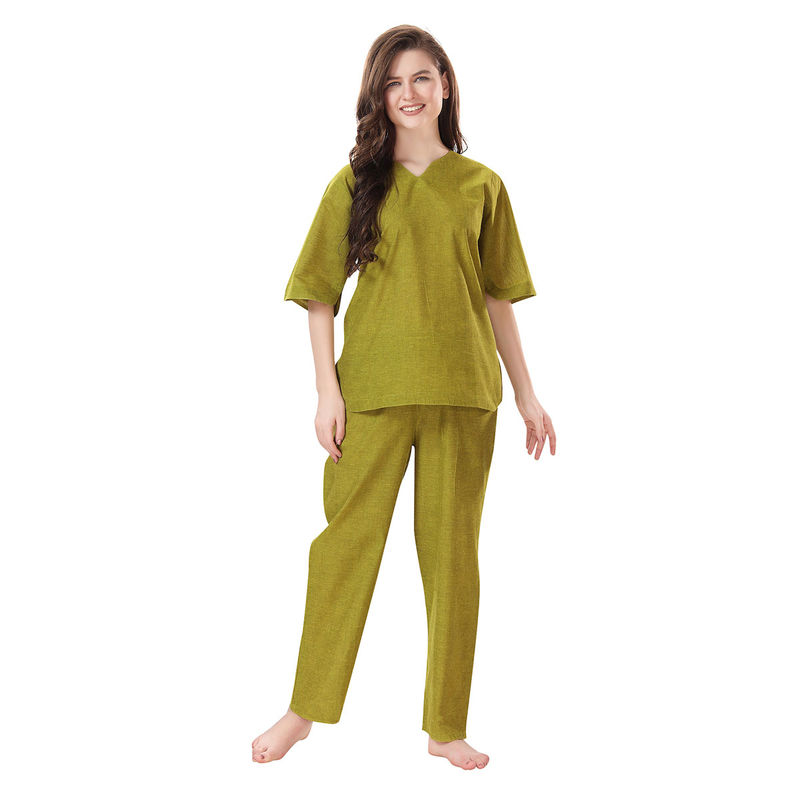 PIU Women's Premium Cotton Kurta and Pajama (Set of 2) (M)