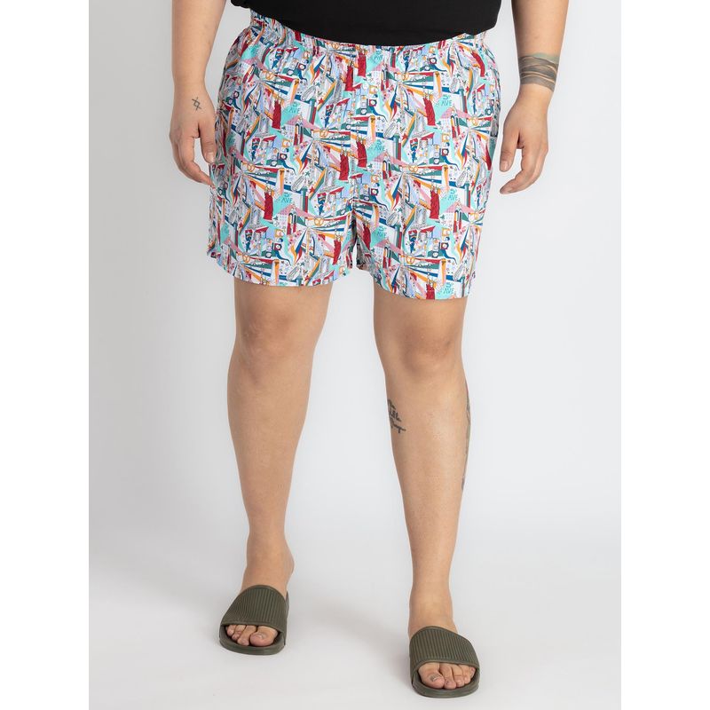 UNSIZED Mens Plus Size - Cotton Boxers - Off White (1)