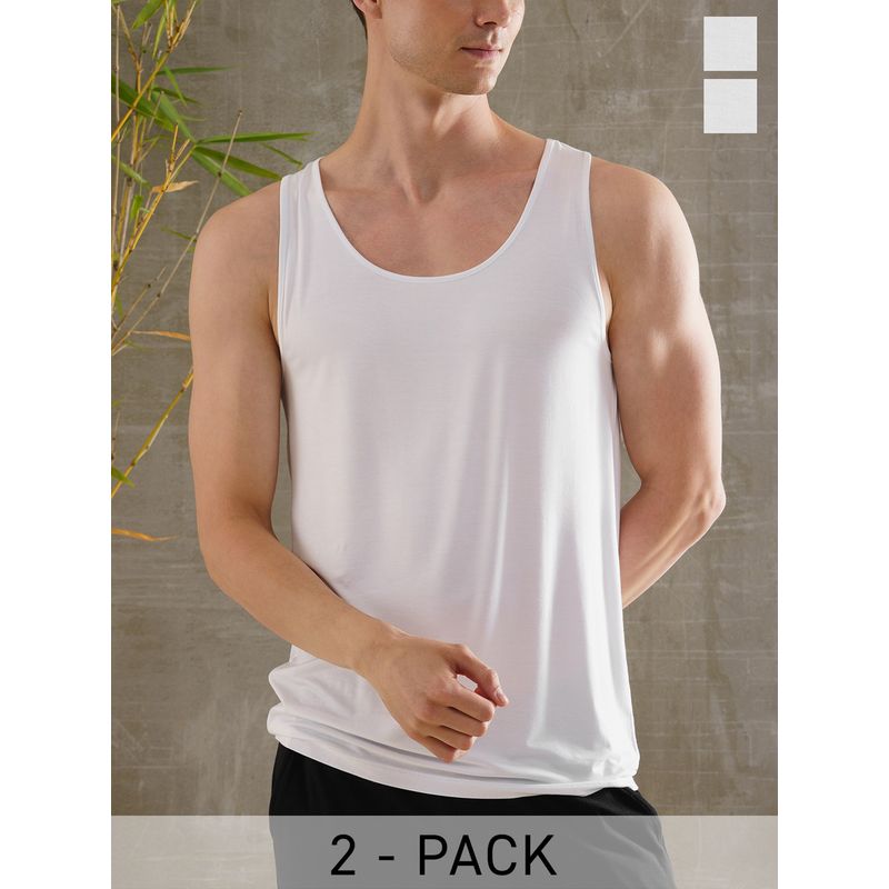 DaMENSCH Anti-Bacterial Anti Odour Undershirt Innerwear Vest (Pack of 2) (M)